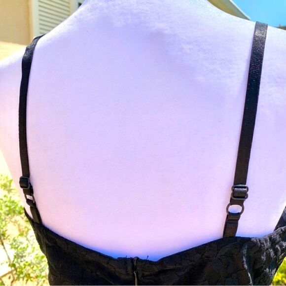 Chic Black and Tan Mini Dress - Picture 5 of 15